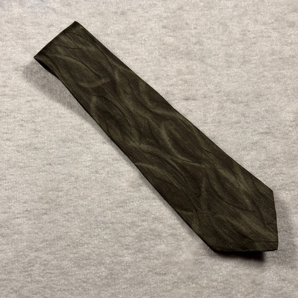 The Arrow Company Men's Silk Tie Green Abstract‎ Pattern Designer Necktie